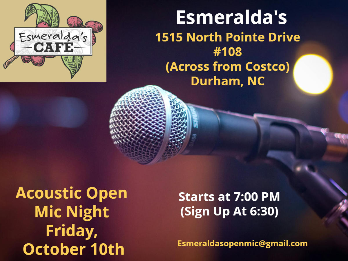 Esmeralda's Acoustic Open Mic Night Graphic